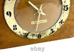 Vintage Antique Art Deco wood seth thomas clock plugs in mantel