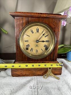 Vintage Antique Seth Thomas 89c Made in USA clock Rare Works+Key VG+Shape