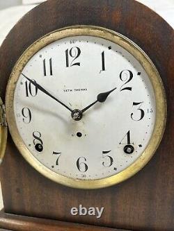Vintage Antique Seth Thomas Mantle Clock Chime Clock Winding AS-IS