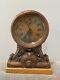 Vintage Antique Seth Thomas Usa Metal Case Alarm Mantel / Shelf Clock