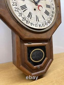 Vintage Antique Seth Thomas Wall Calendar Wood Clock