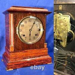 Vintage Antique USA Seth Thomas 4 Bell Sonora Chime Clock, Double Movement