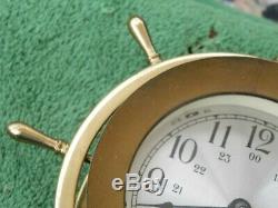 Vintage Brass Seth Thomas E537-001 Helmsman-W Ship Wheel Ships Clock Estate Find