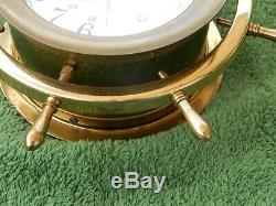 Vintage Brass Seth Thomas E537-001 Helmsman-W Ship Wheel Ships Clock Estate Find