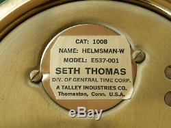 Vintage Brass Seth Thomas E537-001 Helmsman-W Ship Wheel Ships Clock Estate Find