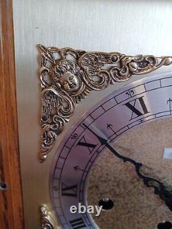 Vintage Clock mantle Seth Thomas 2 jewels 497 212 west Germany Key 8 days
