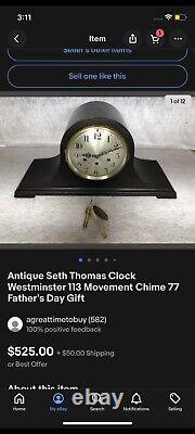 Vintage Earlier 1900s Seth Thomas Mantle Clock