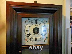 Vintage Eight Day Brass Clocks Made by Seth Thomas Weights Driven Pendulum Clock