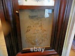 Vintage Eight Day Brass Clocks Made by Seth Thomas Weights Driven Pendulum Clock