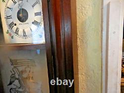 Vintage Eight Day Brass Clocks Made by Seth Thomas Weights Driven Pendulum Clock