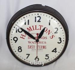 Vintage Hamilton's Diamonds and Watches Advertising Clock Seth Thomas Clocks