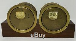 Vintage Key Wind Seth Thomas Maritime Ships Bell Clock & Barometer Set