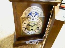Vintage Key-wound Lunar Moonphase Seth Thomas Westminster Mantel Clock
