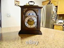 Vintage Key-wound Lunar Moonphase Seth Thomas Westminster Mantel Clock