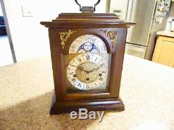 Vintage Key-wound Lunar Moonphase Seth Thomas Westminster Mantel Clock