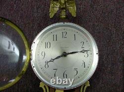 Vintage Large Seth Thomas Banjo Electric Wall Clock Model No# E505-000