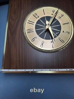 Vintage MCM 1960s Seth Thomas Design Floating Diamond Wall Clock 12x12x3