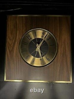 Vintage MCM 1960s Seth Thomas Design Floating Diamond Wall Clock 12x12x3