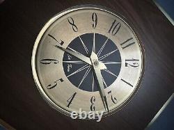 Vintage MCM 1960s Seth Thomas Design Floating Diamond Wall Clock 12x12x3