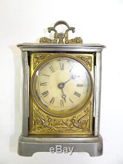 Vintage Metal Brass Dove Decorative Standing Ornate Mantle Clock Seth Thomas