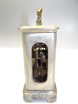 Vintage Metal Brass Dove Decorative Standing Ornate Mantle Clock Seth Thomas