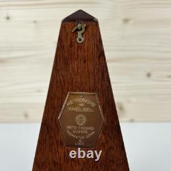 Vintage Metronome de Maelzel Wood Made By Seth Thomas Clock Co. USA WORKS