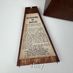 Vintage Metronome de Maelzel Wood Made By Seth Thomas Clock Co. USA WORKS