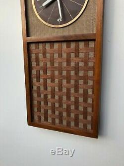 Vintage Mid Century Modern Wall Clock by Seth Thomas Precept