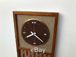 Vintage Mid Century Modern Wall Clock by Seth Thomas Precept