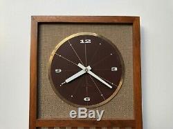 Vintage Mid Century Modern Wall Clock by Seth Thomas Precept