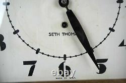 Vintage Mid Century Retro Seth Thomas Observer Art Deco Wall Clock