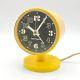 Vintage Mid Century Seth Thomas Elfin Yellow Retro 70s Electric Desk Alarm Clock