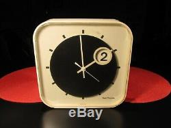 Vintage Modern Art Deco Seth Thomas Spot Time Wall Clock Space Age Works