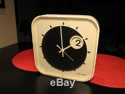 Vintage Modern Art Deco Seth Thomas Spot Time Wall Clock Space Age Works