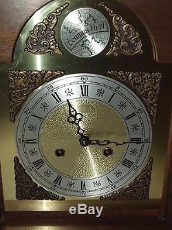 Vintage New England Handmade Walnut Bracket Mantel Clock with Seth Thomas Movement