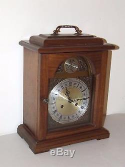 Vintage New England Handmade Walnut Bracket Mantel Clock with Seth Thomas Movement