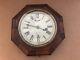 Vintage One Day Lever Seth Thomas Key Wind Octagon Wall Clock Inlaid With Label