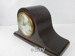 Vintage Old SETH THOMAS SENTINEL #1 Mantel Clock TAMBOUR CASE TIME & STRIKE NICE