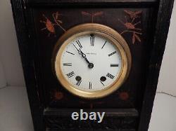 Vintage Rare Seth Thomas 1890 Bee Mantle Clock R Kaiser Aesthetic Movement Works