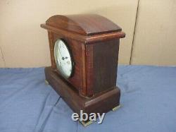 Vintage SETH THOMAS Sessions Duet 8-Day Mantle Clock Wiegel with Key & Paper Work