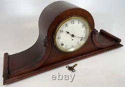Vintage SETH THOMAS USA 21 Wood Mechanical Camel Back Mantel Clock Complete