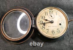 Vintage SETH THOMAS WWll Navy Ships Deck Clock (C4D4)