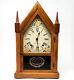 Vintage Seth Thomas Wood Sharon 9w Steeple Chime Rod Key Pendulum Mantle Clock