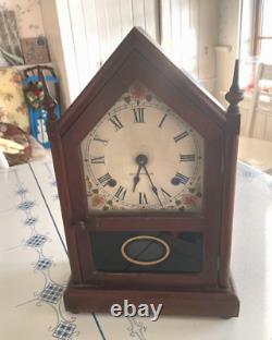 Vintage SETH THOMAS Wood Sharon STEEPLE Chime Mantle Clock