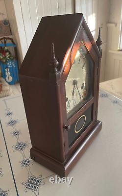 Vintage SETH THOMAS Wood Sharon STEEPLE Chime Mantle Clock