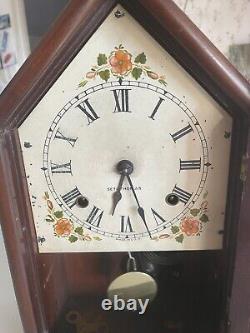 Vintage SETH THOMAS Wood Sharon STEEPLE Chime Mantle Clock