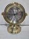 Vintage Seth Thomas 1044 Schooner Solid Brass Gimbal Ships Quartz Clock Works