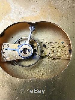 Vintage Seth Thomas 1930s Marine Boiler Room / Wardrobe Brass Ships Clock&key