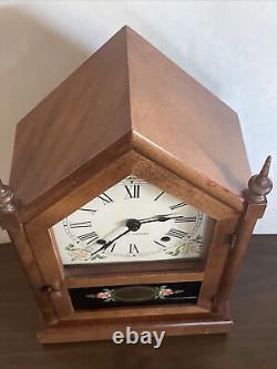 Vintage Seth Thomas 8-Day Chime Steeple Mantle Clock Working with Key