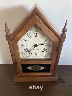 Vintage Seth Thomas 8-Day Chime Steeple Mantle Clock Working with Key